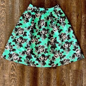 ASOS floral A-line skirt